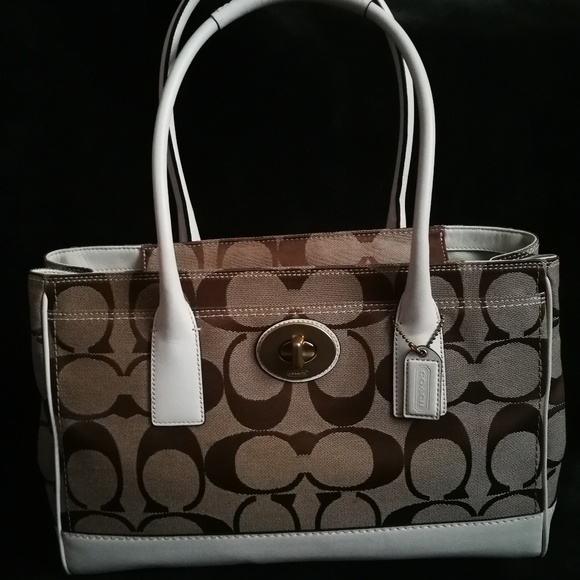 Coach Brown Monogram Shopper's Bag - Picture 1 of 8